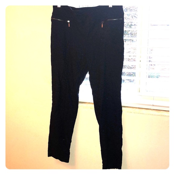 Style & Co. Pants - Navy Blue & Black pattered pants